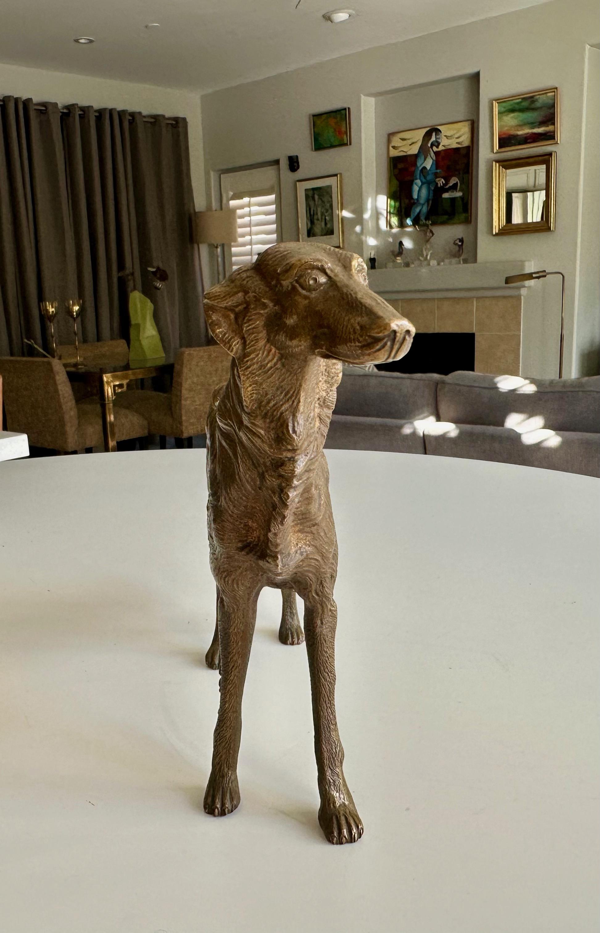 Bronze Sculpture of Borzoi or Russian Wolfhound For Sale 3