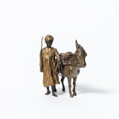 Cold-painted bronze sculpture signed Geschützt. Austria, early 20th century