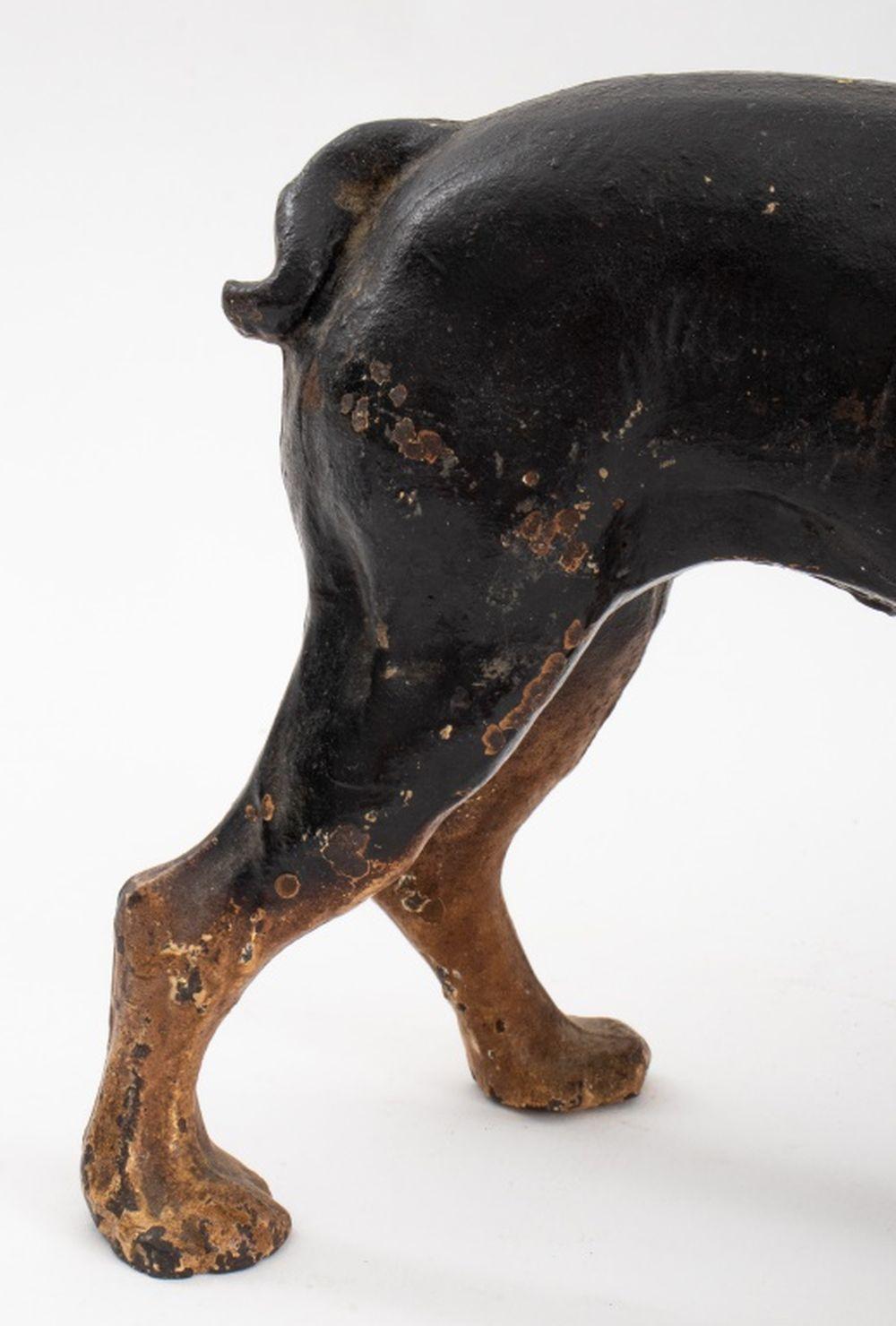 Cold-Painted Cast Iron Terrier Form Doorstops, 2 For Sale 1