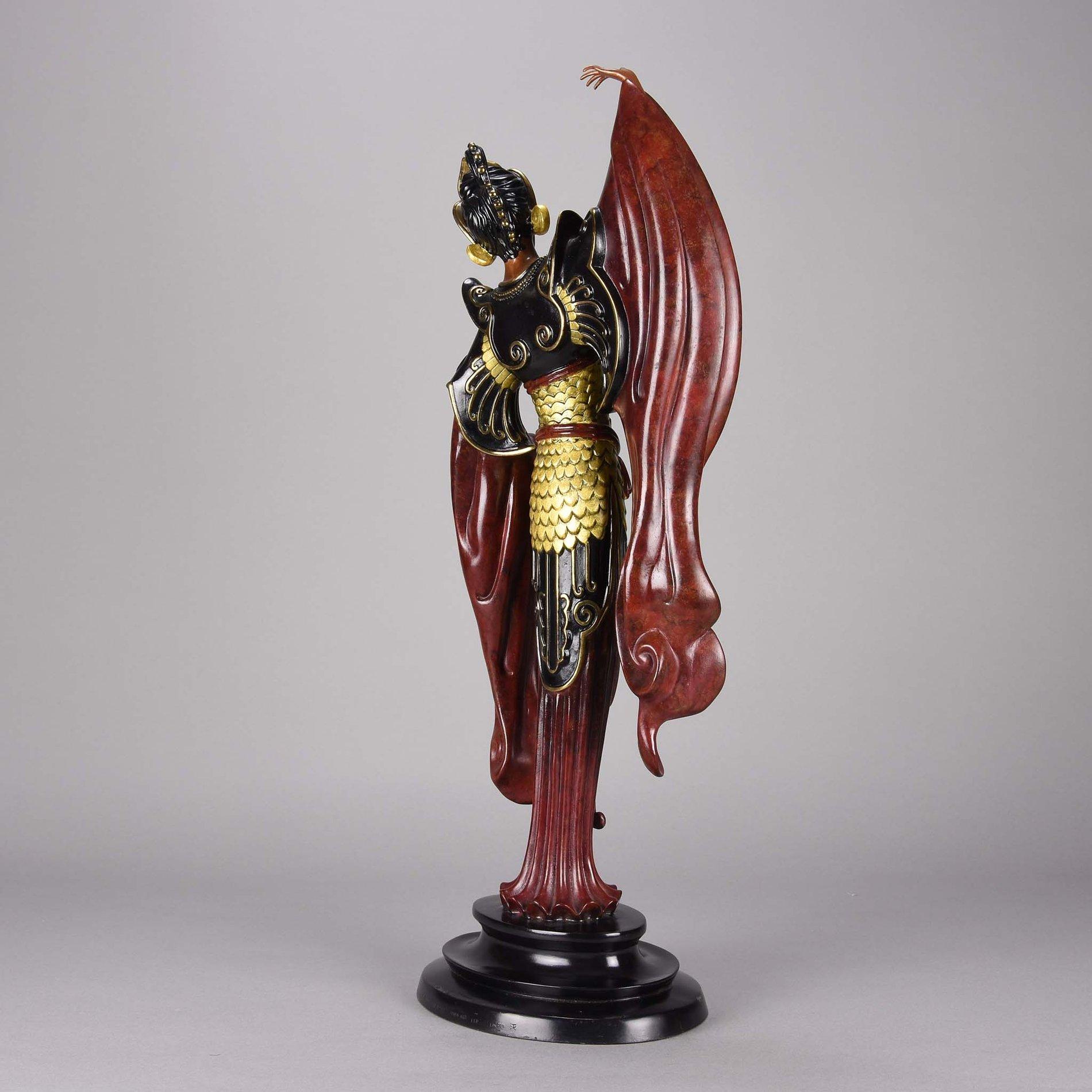 Art Deco Cold Painted Limited Edition Bronze Figure 