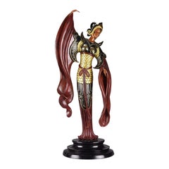 Cold Painted Limited Edition Bronze Figure "Chinese Legend" by Erté