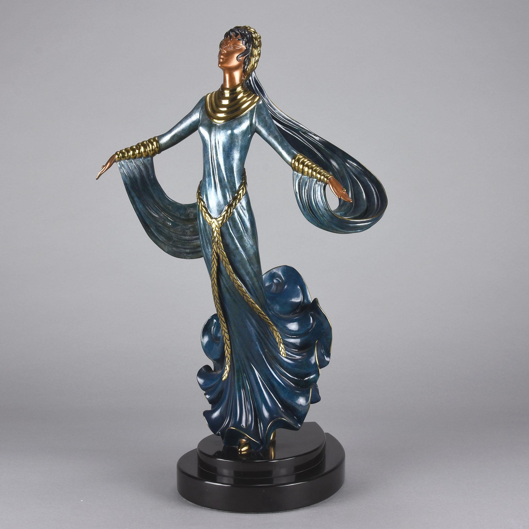 Late 20th Century Cold Painted Limited Edition Bronze Figure 