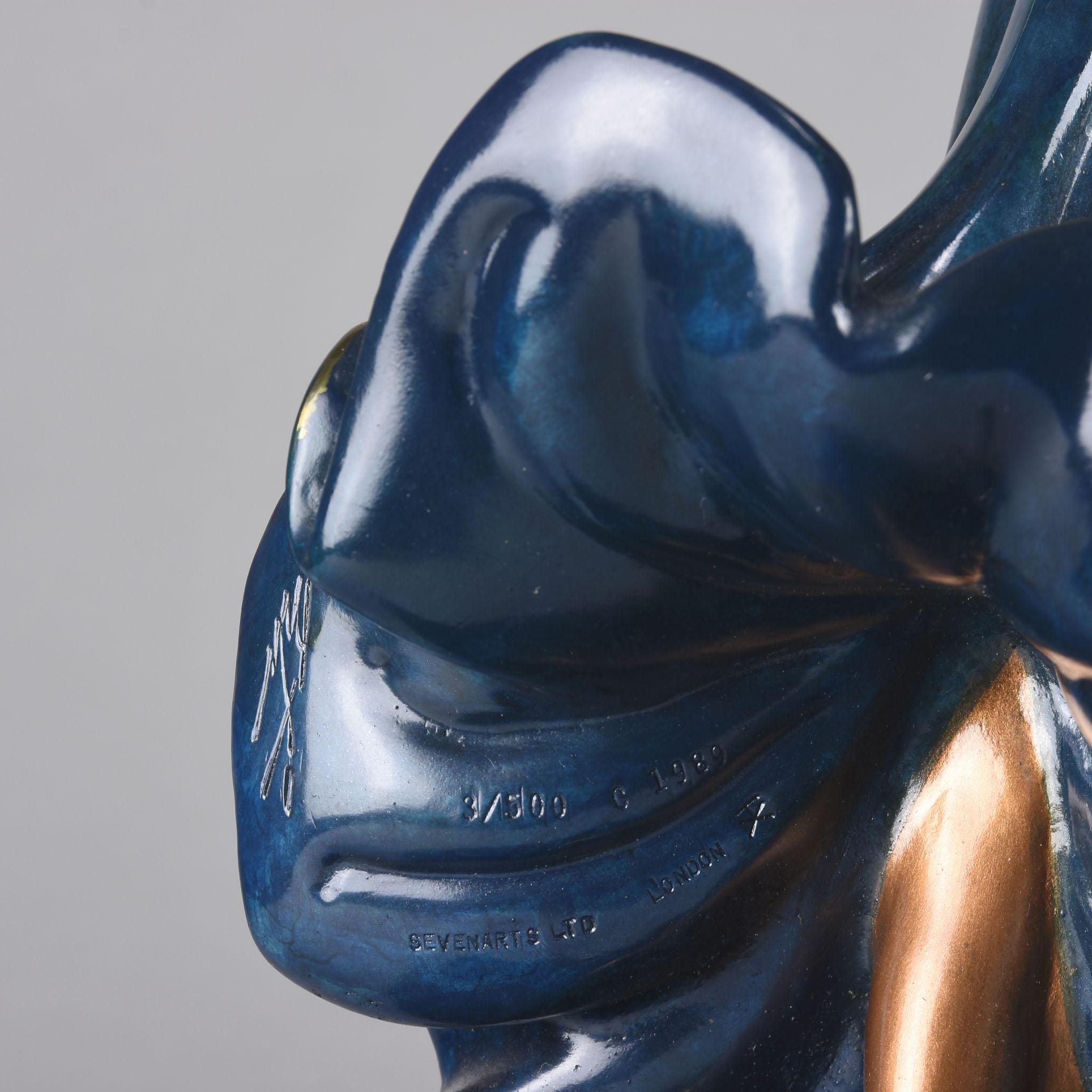 Kalt bemalte Bronzefigur „Ecstasy“ von Erté, limitierte Auflage im Angebot 2