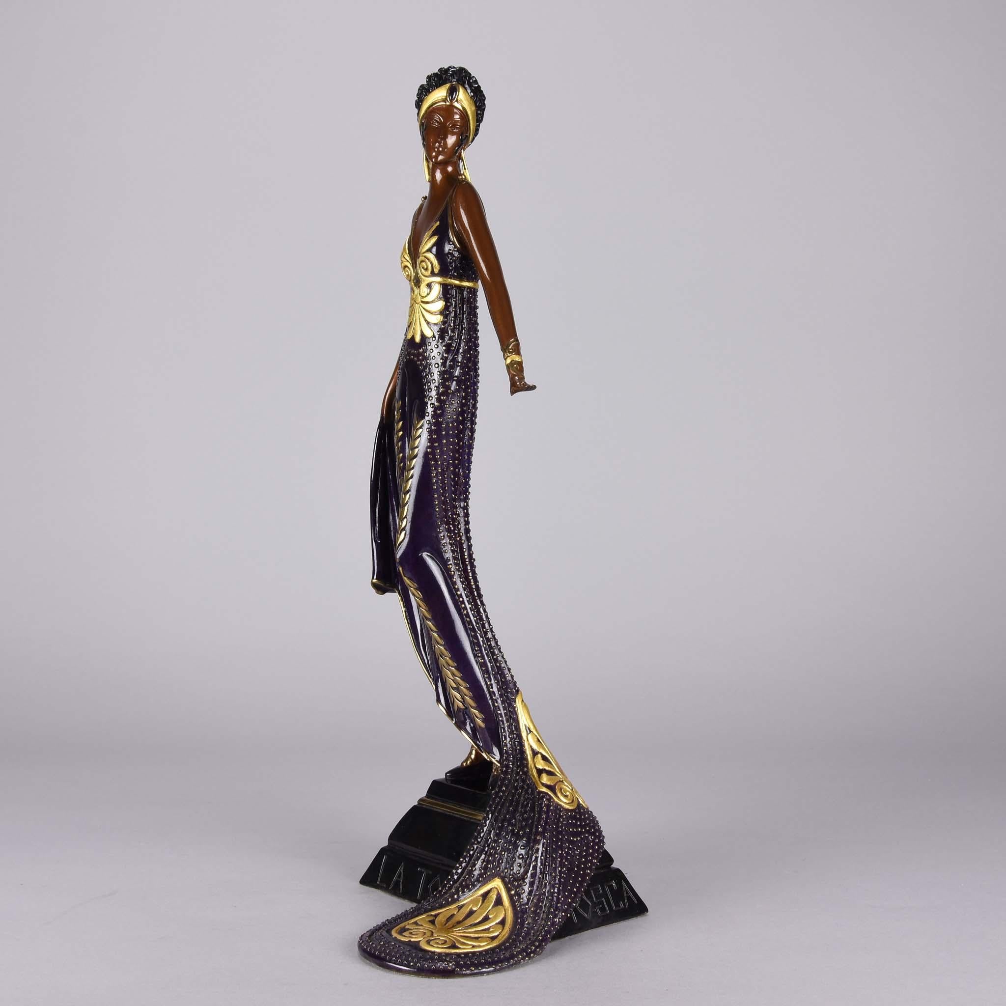 Late 20th Century Cold Painted Limited Edition Bronze Figure 
