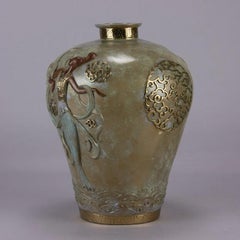 Cold Painted Limited Edition Bronze Vase "Oriental Mystery" by Erté