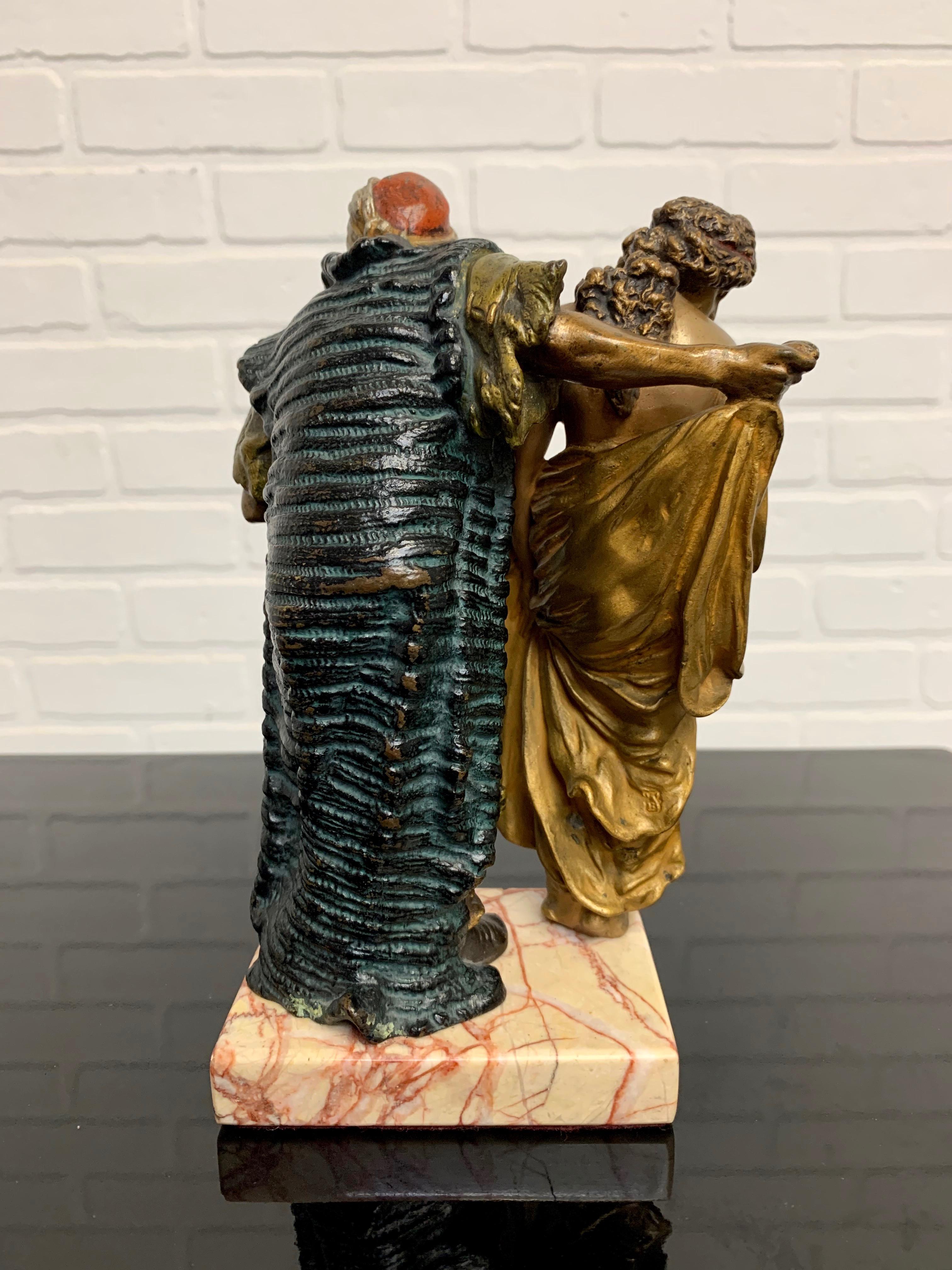 Orientalista pintado en frío Vienna Bronze de Franz Bergman Austríaco en venta