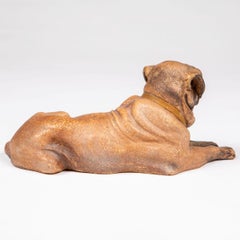 Cold-Painted Terracotta Mastiff Dog Sculpture, Vienna, Austria, circa 1880–1900