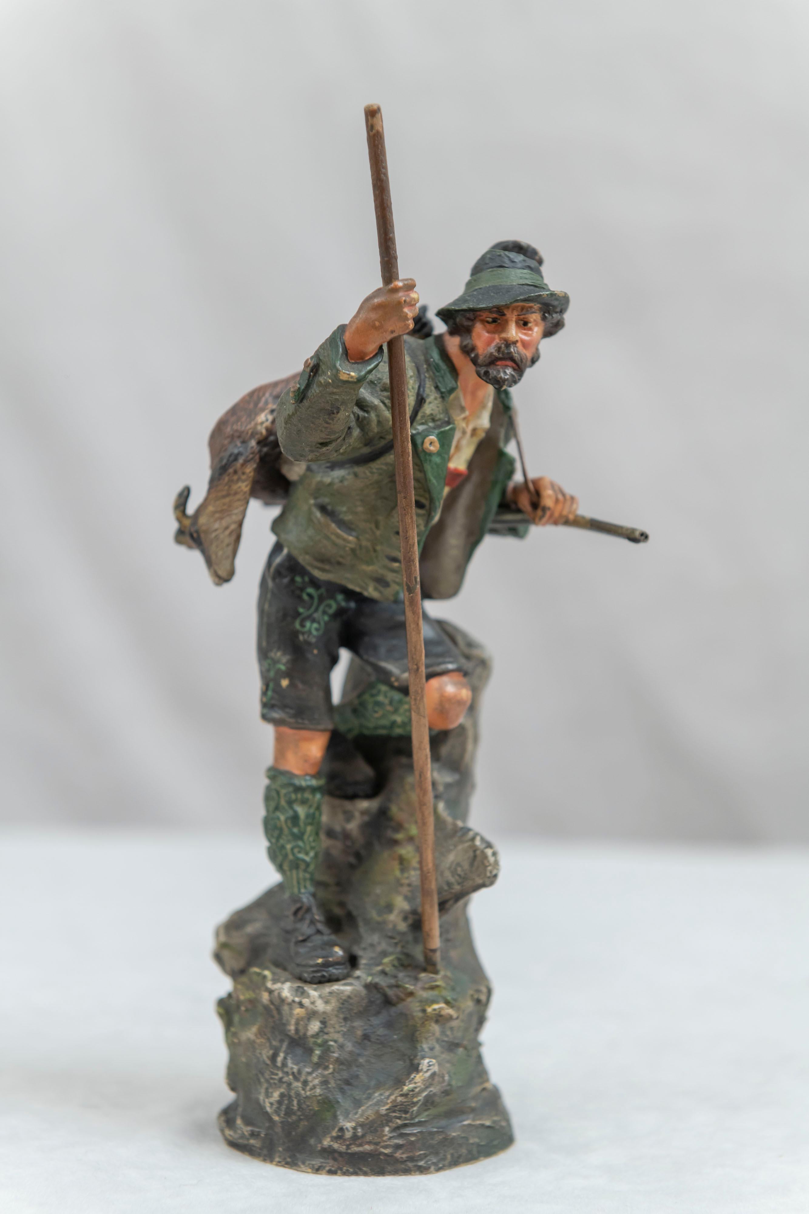 Other Cold Painted Vienna Bronze of a Mountaineer, Bergmann Foundry, circa 1900