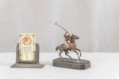 Cold Painted Vienna Bronze Polo Player on Horseback, ca. 1910