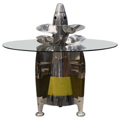 Retro Cold War Era Torpedo Coffee Table, circa 1980