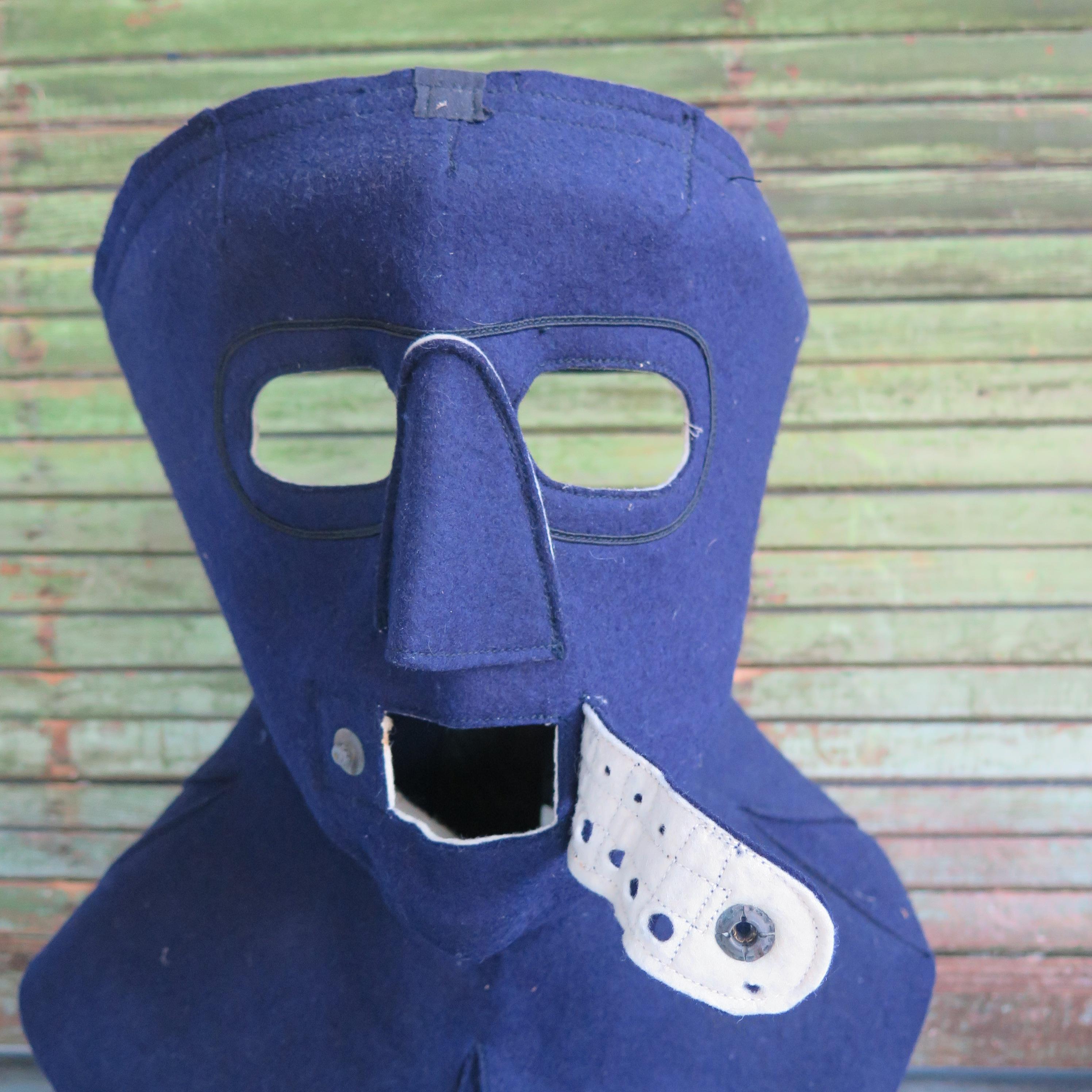 American Cold Weather Aviation Mask of Blue Cloth For Sale