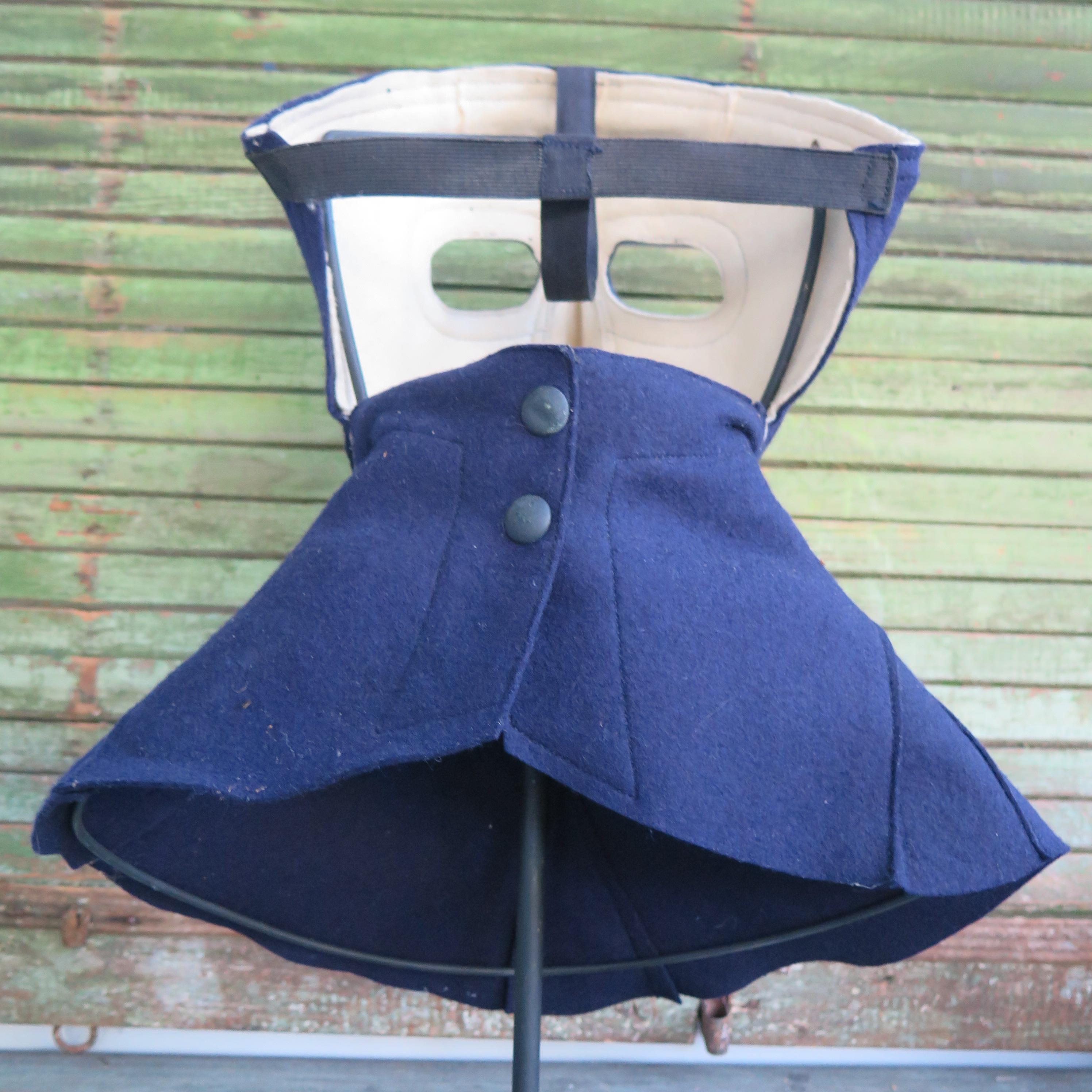 Cold Weather Aviation Mask of Blue Cloth For Sale 1