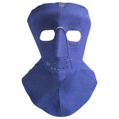 Cold Weather Aviation Mask of Blue Cloth
