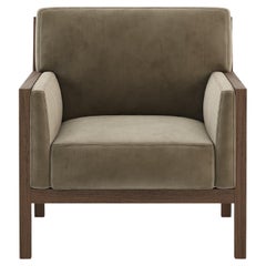 Cole Armchair, Portuguese 21st Century Contemporary Upholstered with Fabric