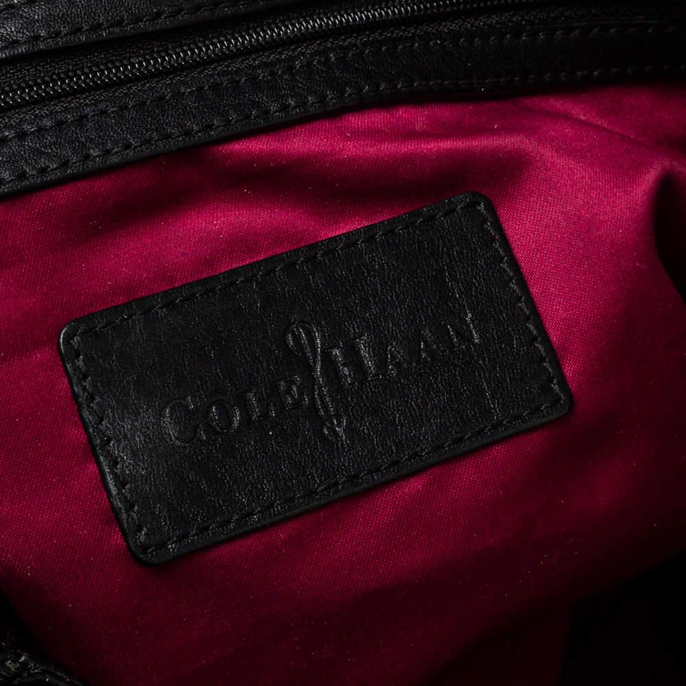 Cole Haan Black Grained Soft Leather Tote 4