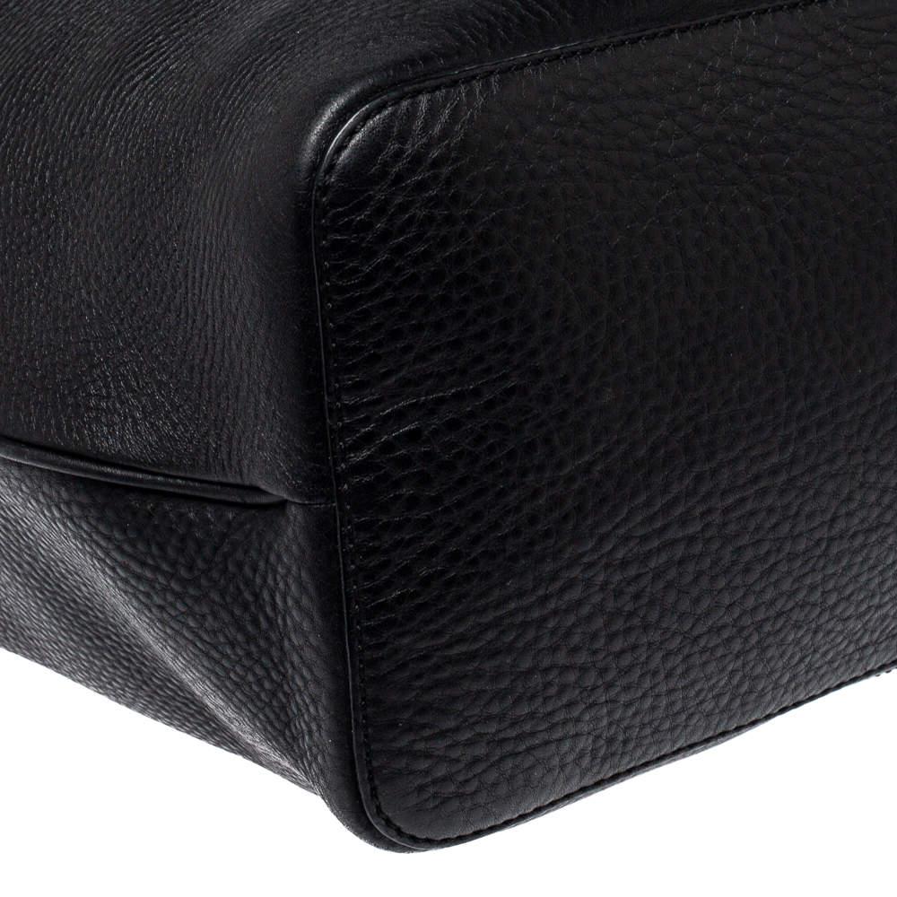 Cole Haan Black Grained Soft Leather Tote 5