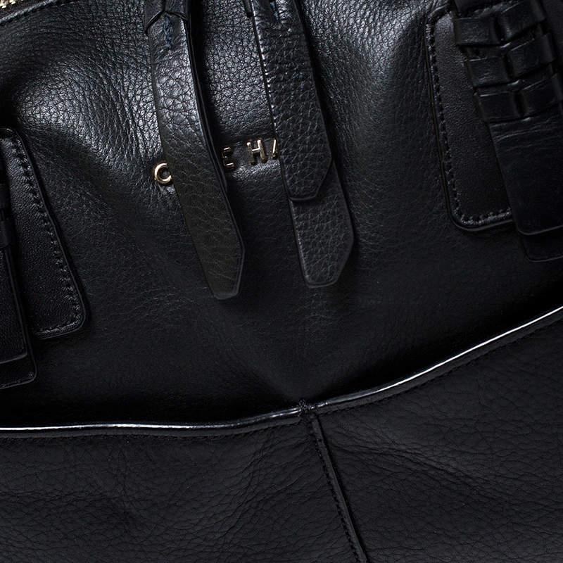 Cole Haan Black Leather Front Pocket Satchel 1