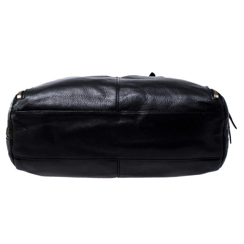 Cole Haan Black Leather Front Pocket Satchel 2