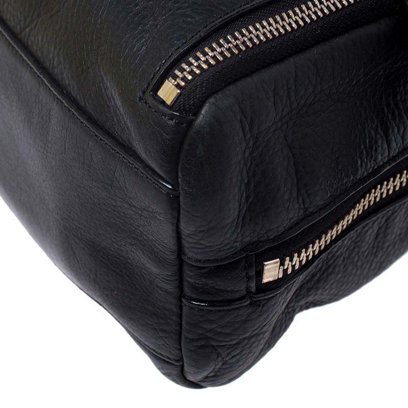 Cole Haan Black Leather Front Pocket Satchel 5