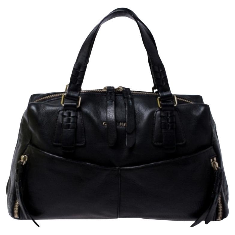 Sacoche à poche frontale en cuir noir Cole Haan