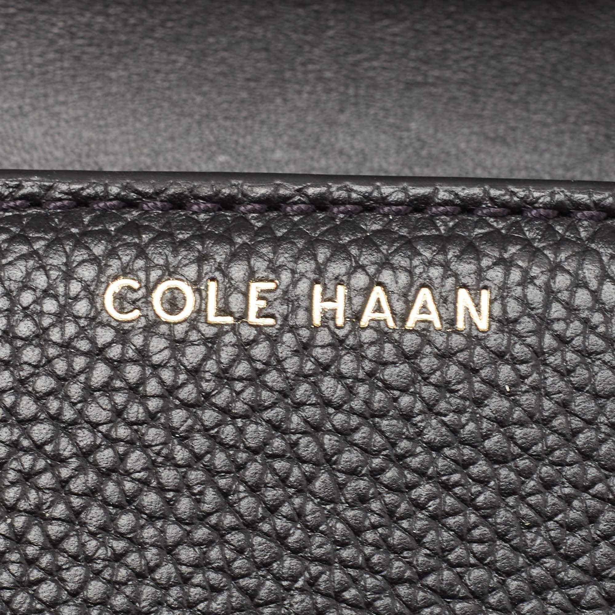 Cole Haan Black Leather Grand Series Wallet On Chain For Sale 5