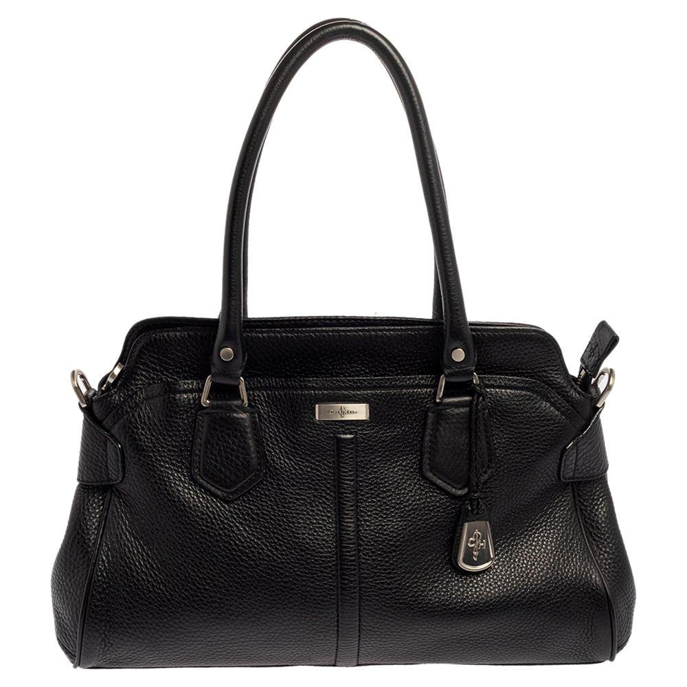 Cole Haan Black Leather Tote For Sale