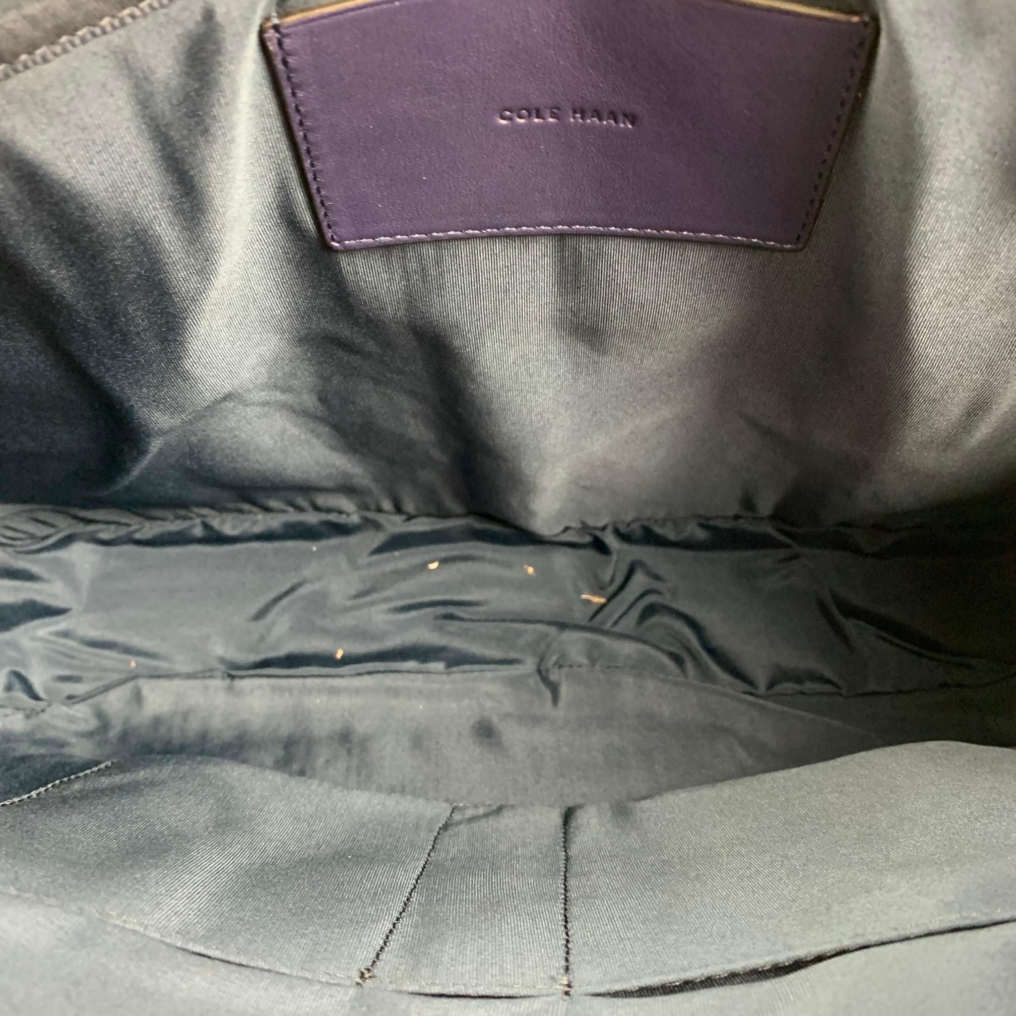 COLE HAAN Borsa messenger in pelle blu 2