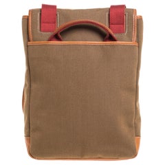 Used Cole Haan Brown Canvas Messenger Bag
