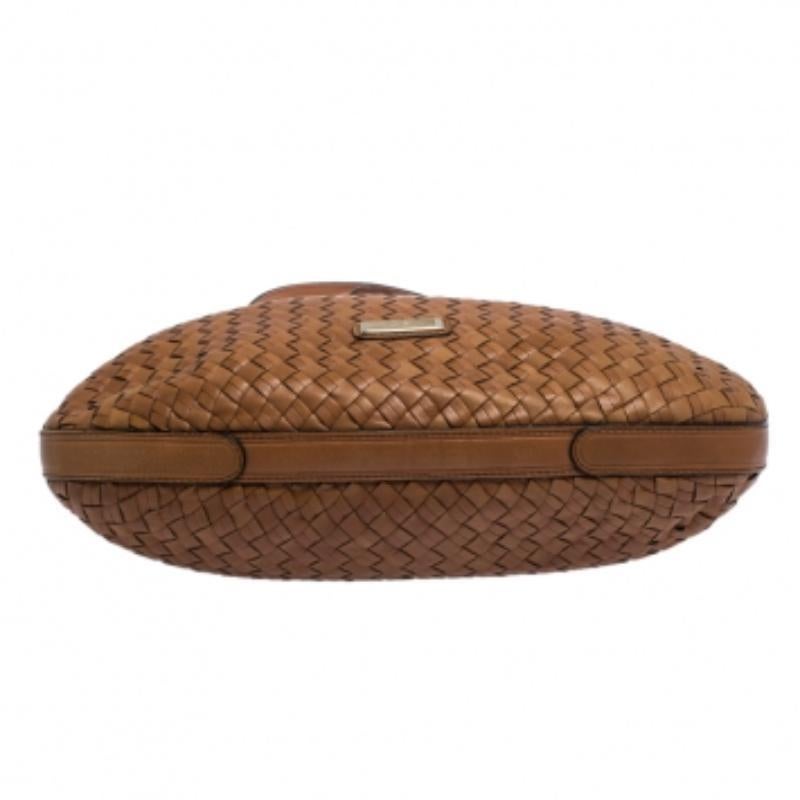 Cole Haan Braun gewebte Leder-Tote im Angebot 6