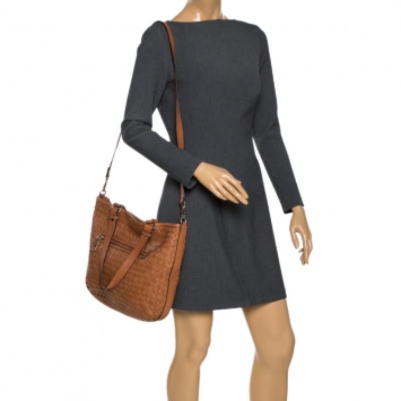 Cole Haan Braun gewebte Leder-Tote im Angebot 2