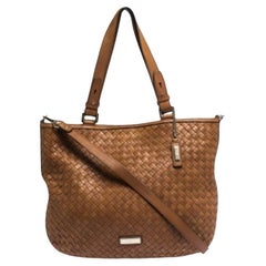 Cole Haan Brown Woven Leather Tote