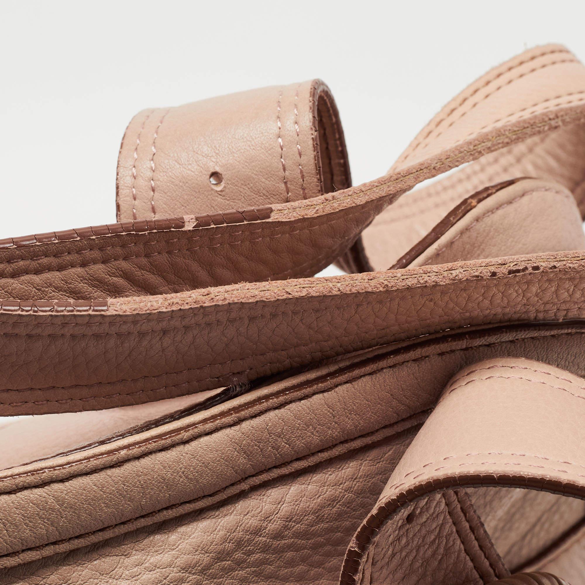 Cole Haan Light Pink Leather Pleated Hobo For Sale 1