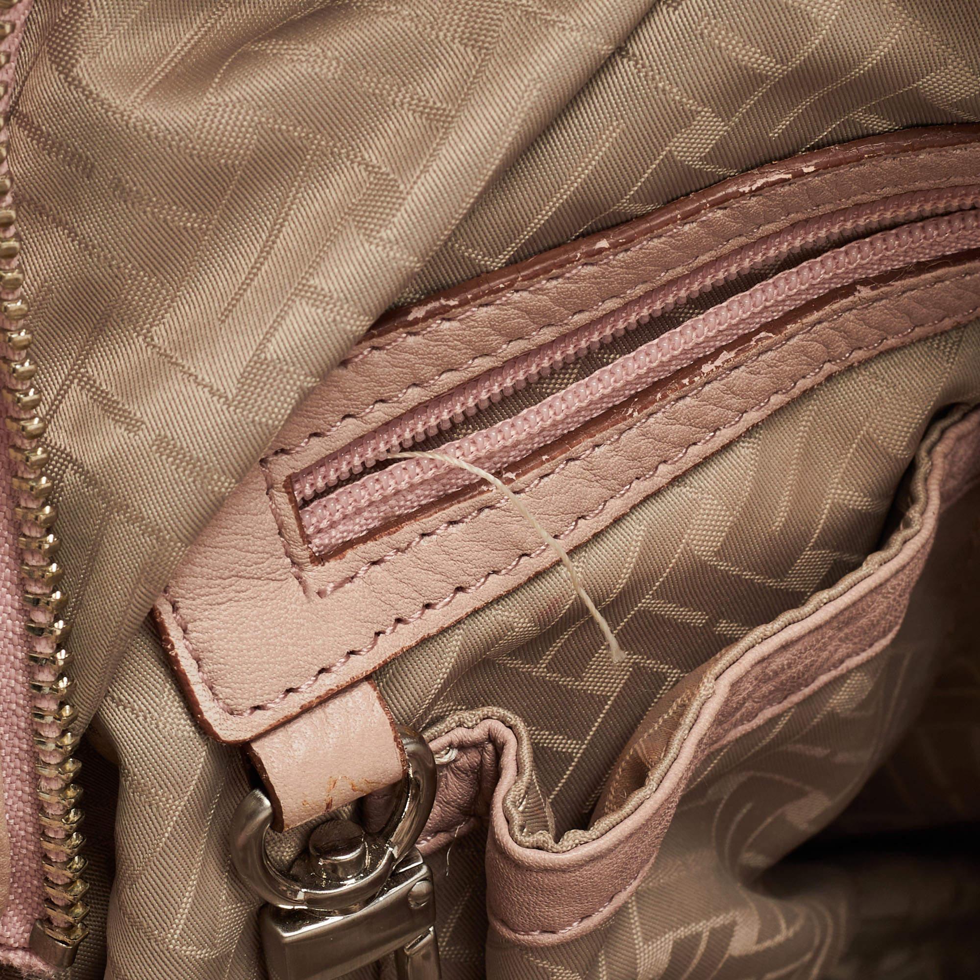 Cole Haan Light Pink Leather Pleated Hobo For Sale 4