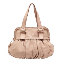 Cole Haan Light Pink Leather Pleated Hobo