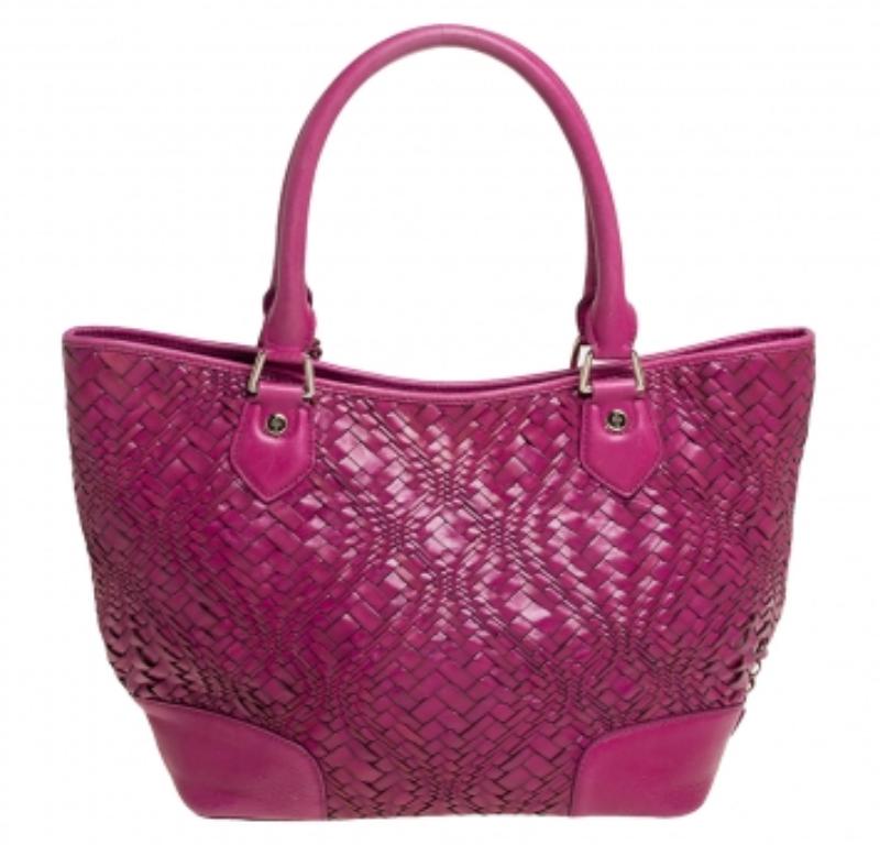 Women's Cole Haan Majenta Woven Leather Tote For Sale
