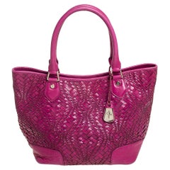 Used Cole Haan Majenta Woven Leather Tote