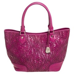 Used Cole Haan Majenta Woven Leather Tote