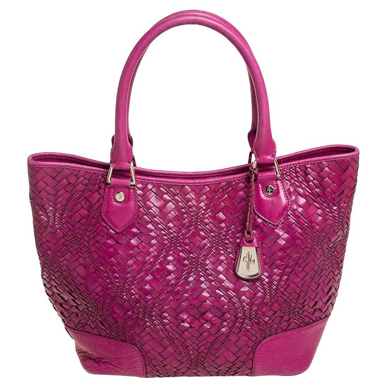 Cole Haan Majenta Woven Leather Tote For Sale at 1stDibs