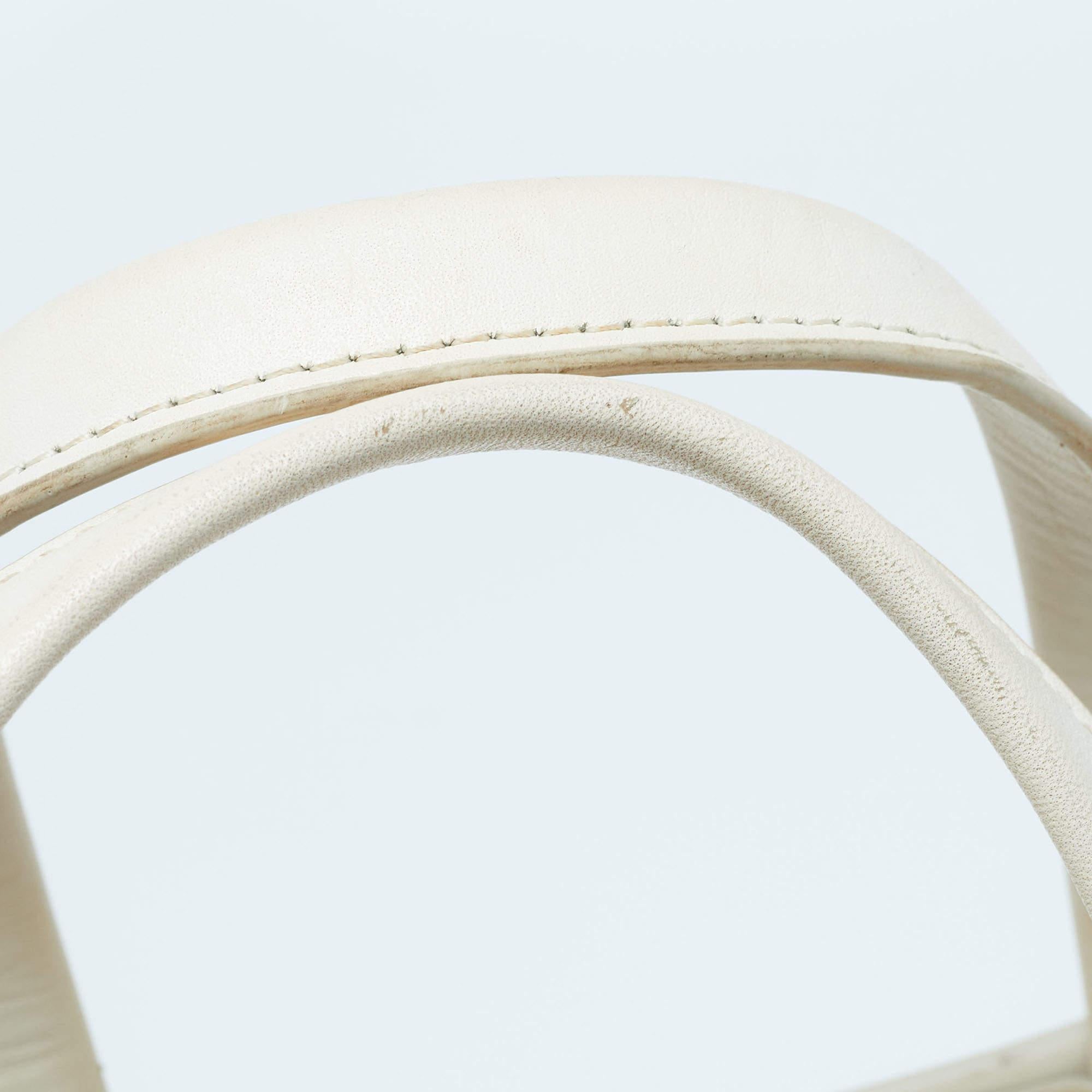 Cole Haan Off  White Leather Grand Series Tote For Sale 3