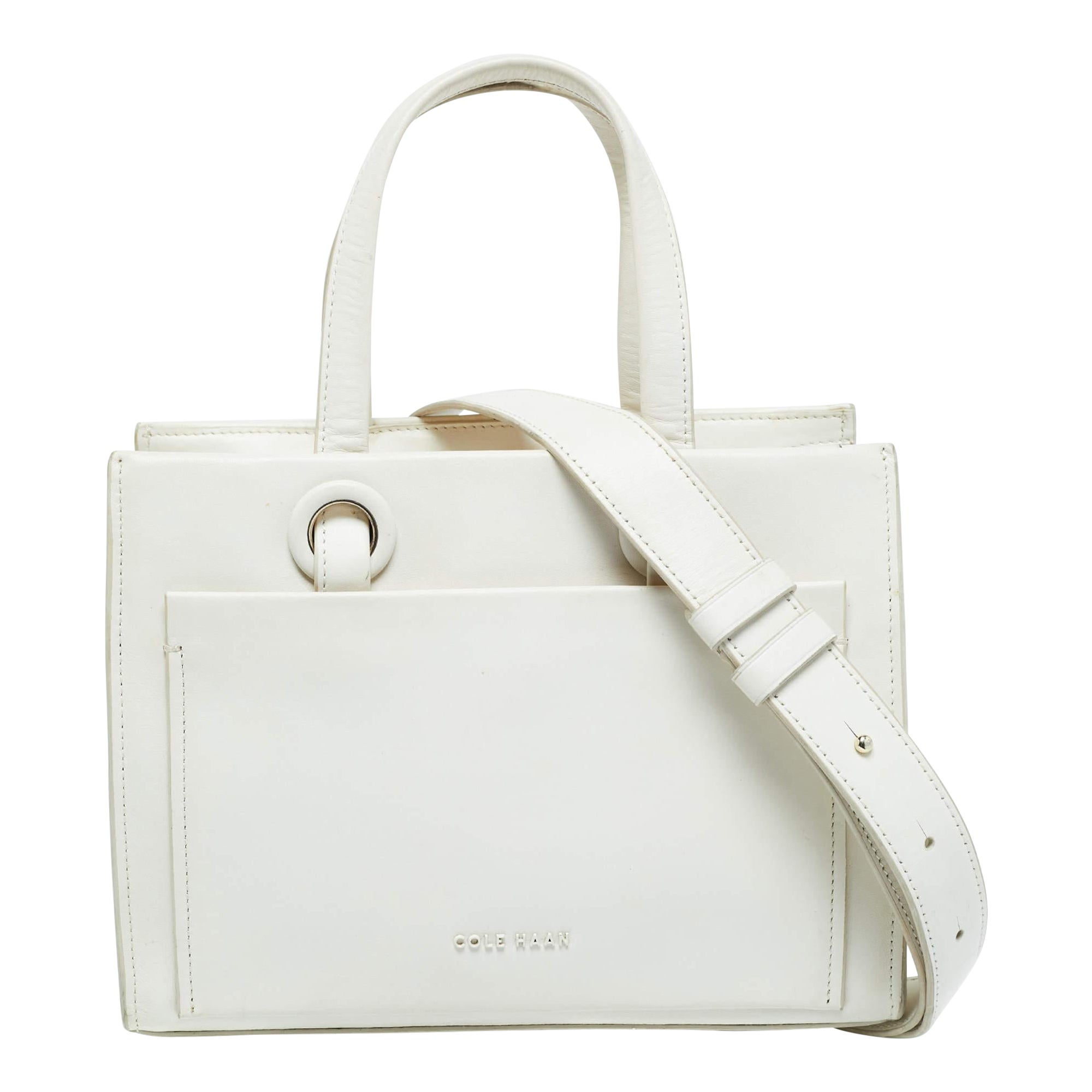 Cole Haan Aus  Weiße Leder-Grand-Series-Tasche