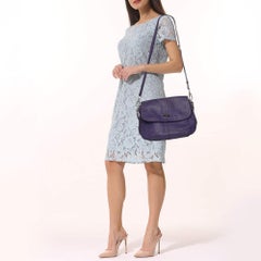 Cole Haan Purple Leather Flap Crossbody Bag