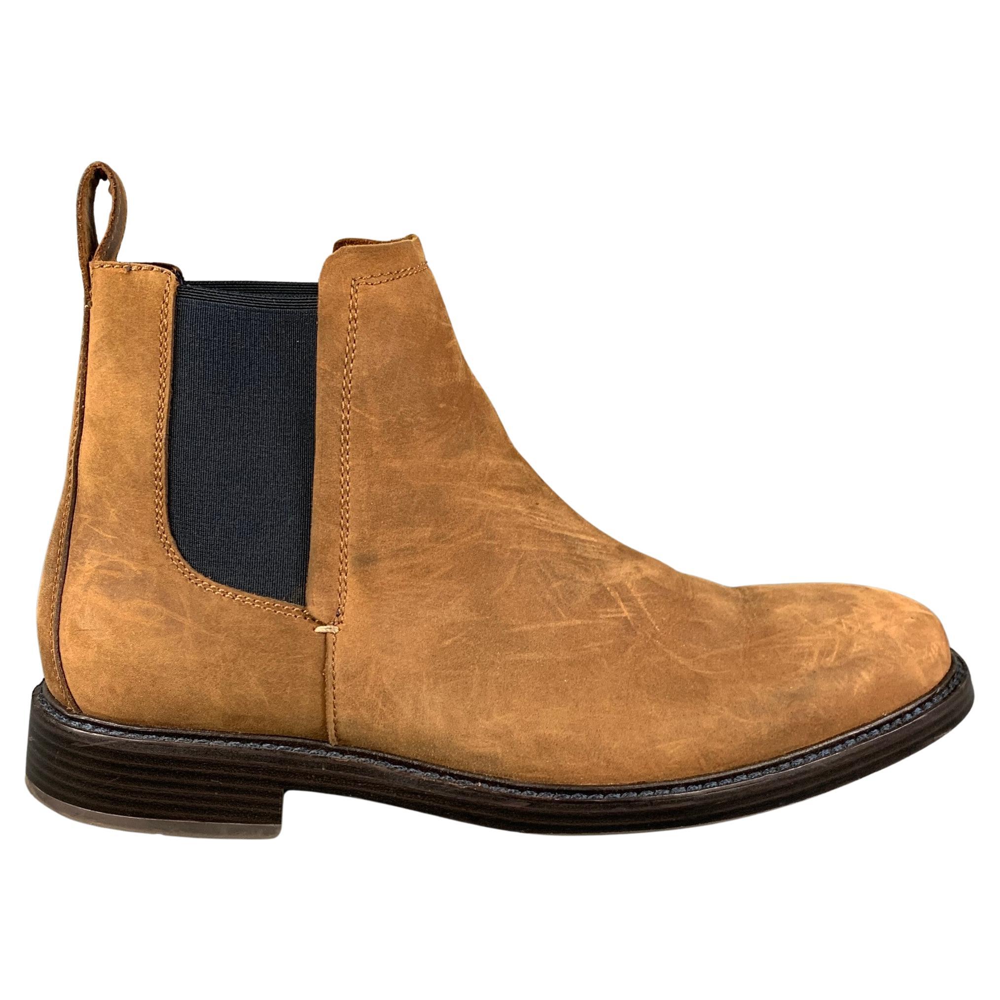 Brown Suede Waterproof Chelsea Boots 