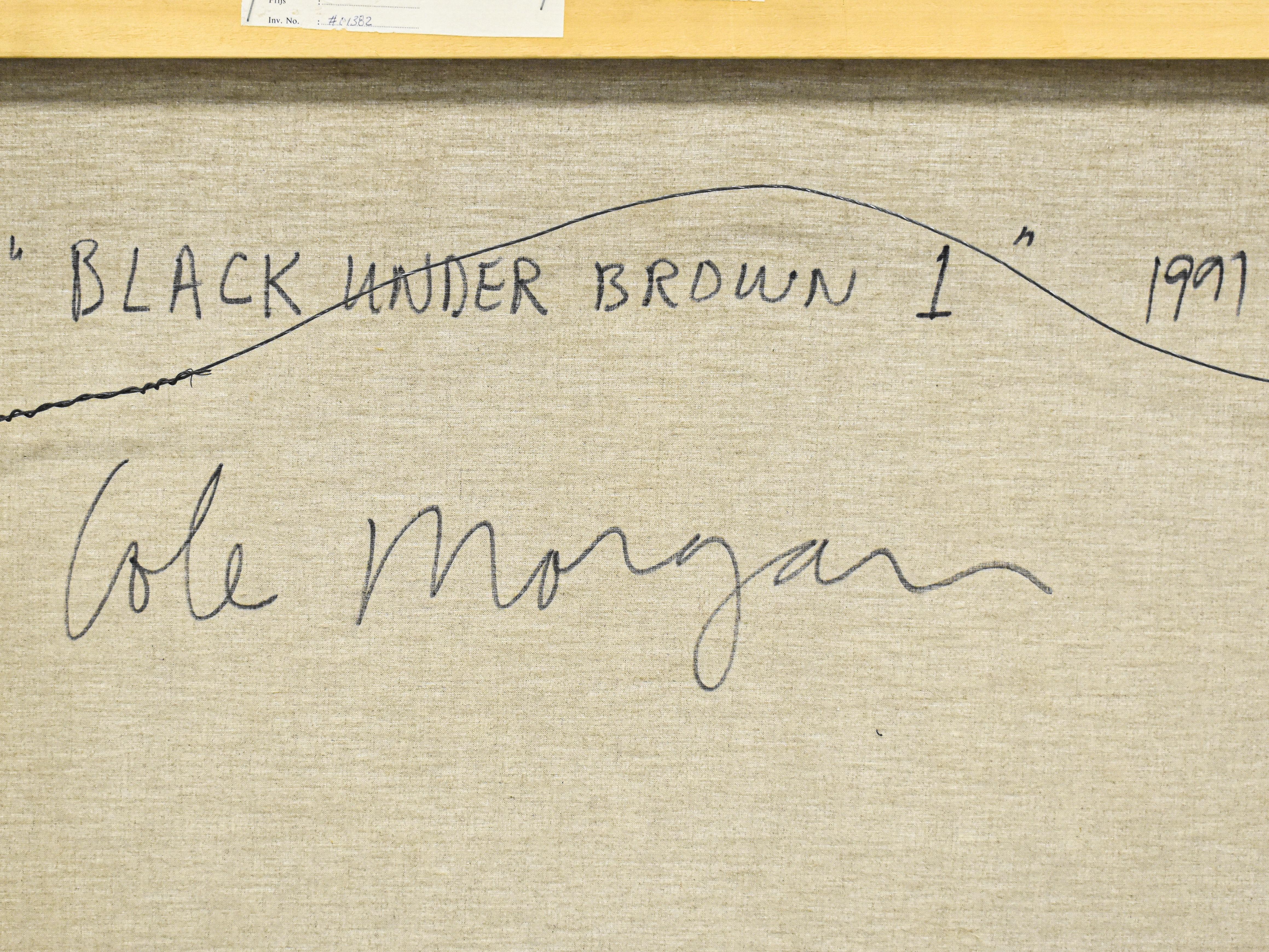 Black Under Brown -  Cole Morgan - Mixed Media on canvas - Original For Sale 10
