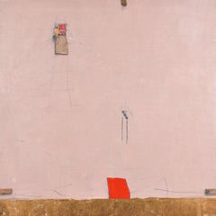 RED PATCH -  Cole Morgan - Mixed Media on canvas - Original -