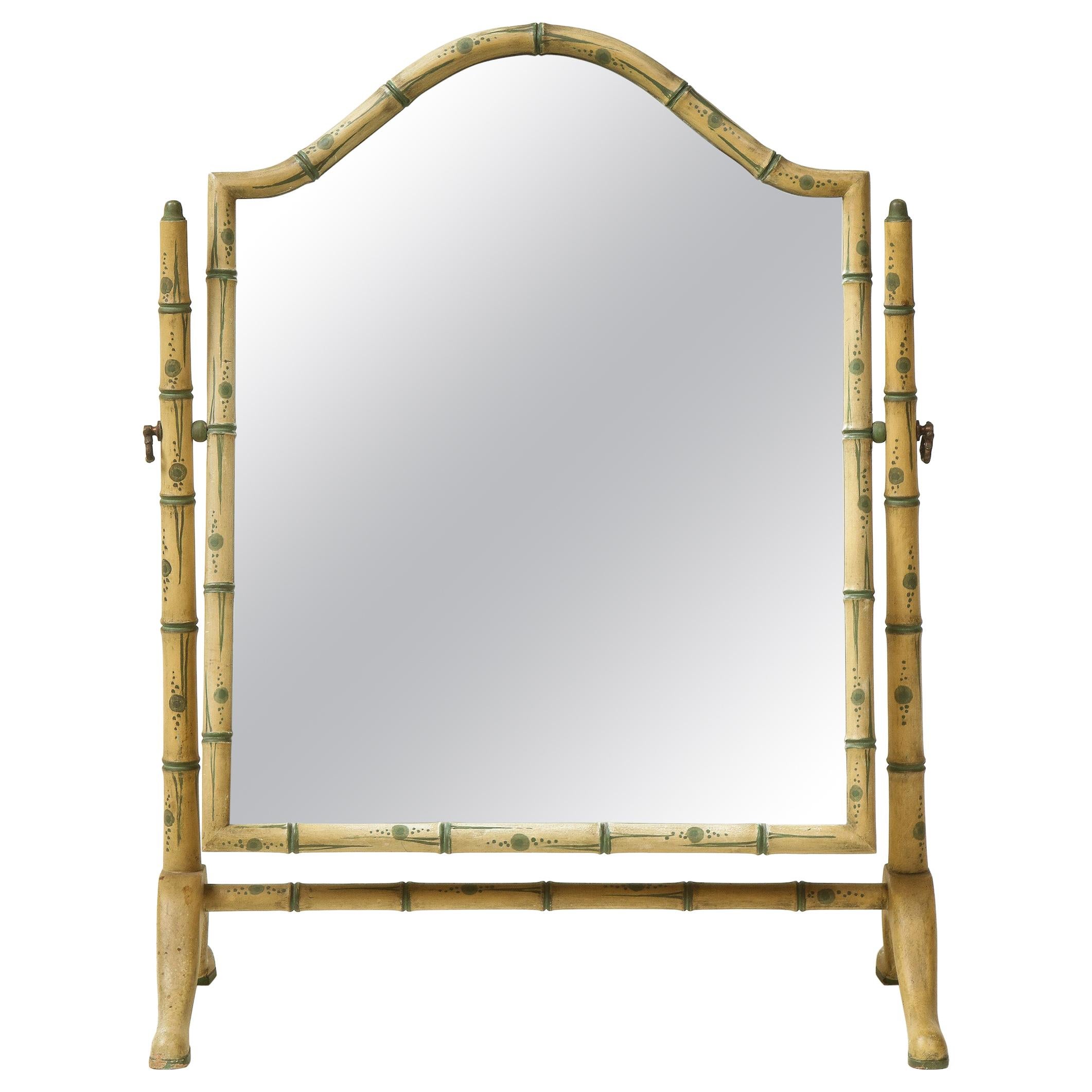 Colefax and Fowler Faux Bamboo Dressing Mirror