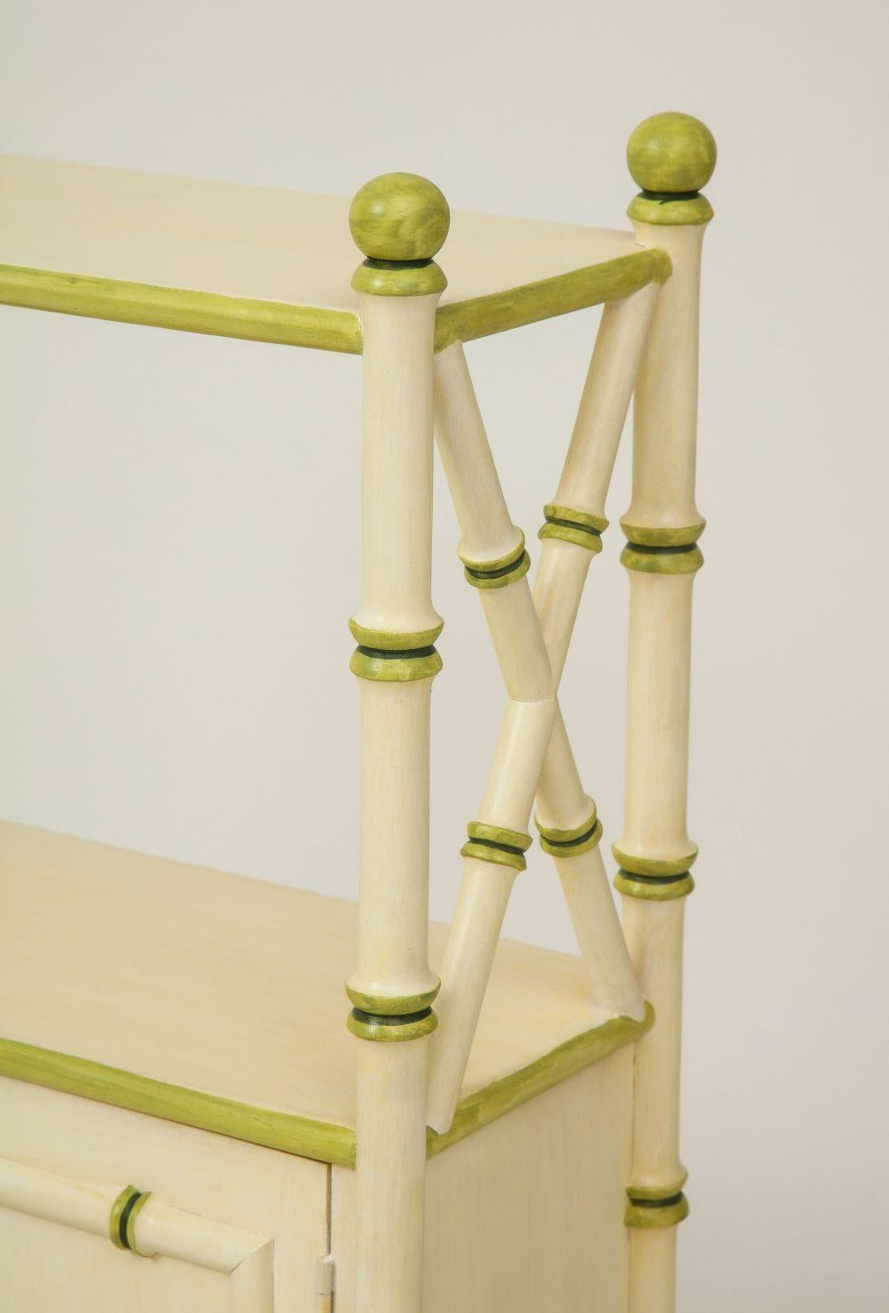 British Colefax & Fowler - Green Painted Hanging Shelf