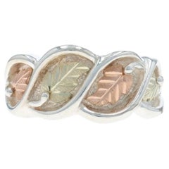 Coleman Co. Black Hills Statement Band - Yellow Gold 10k Grape Leaves Ring