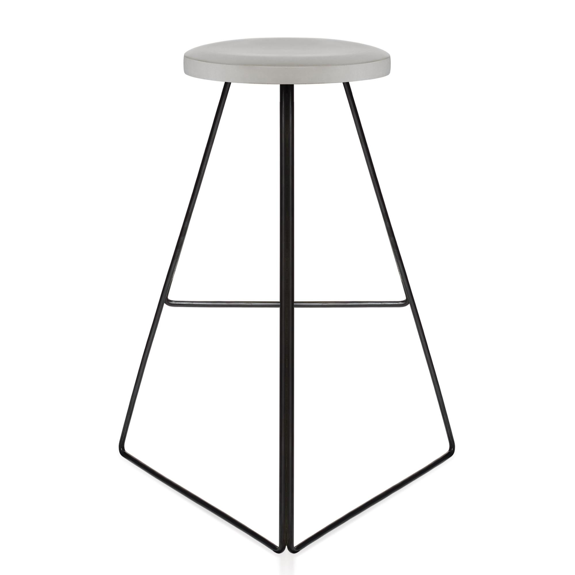 Modern Coleman Stool, Black and Ecru, Counter Height, 54 Variations Available For Sale