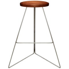 Coleman Stool, Natural Steel and Walnut, 54 Variations