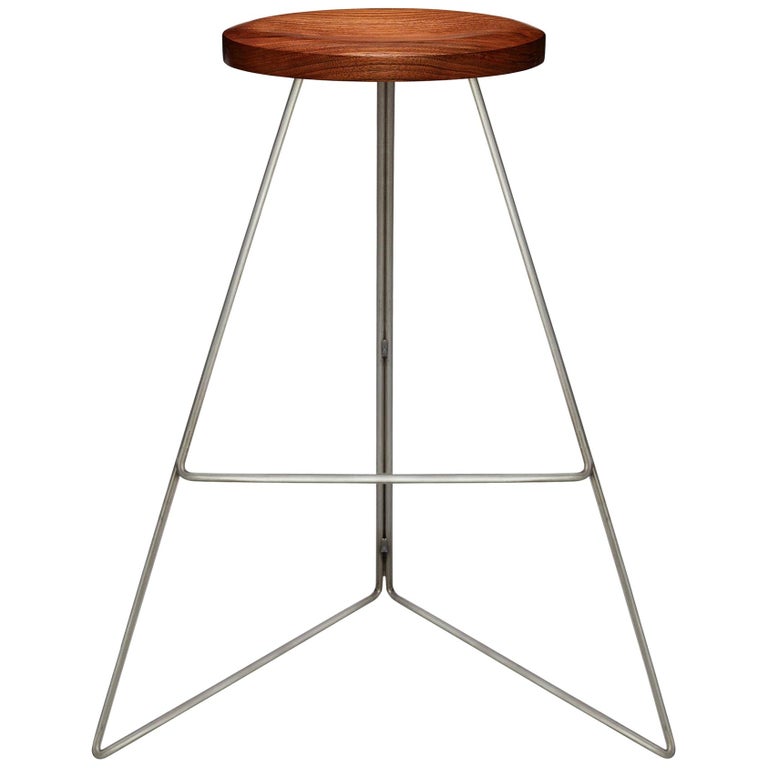 Coleman Stool, Natural Steel and Walnut, 54 Variations For Sale